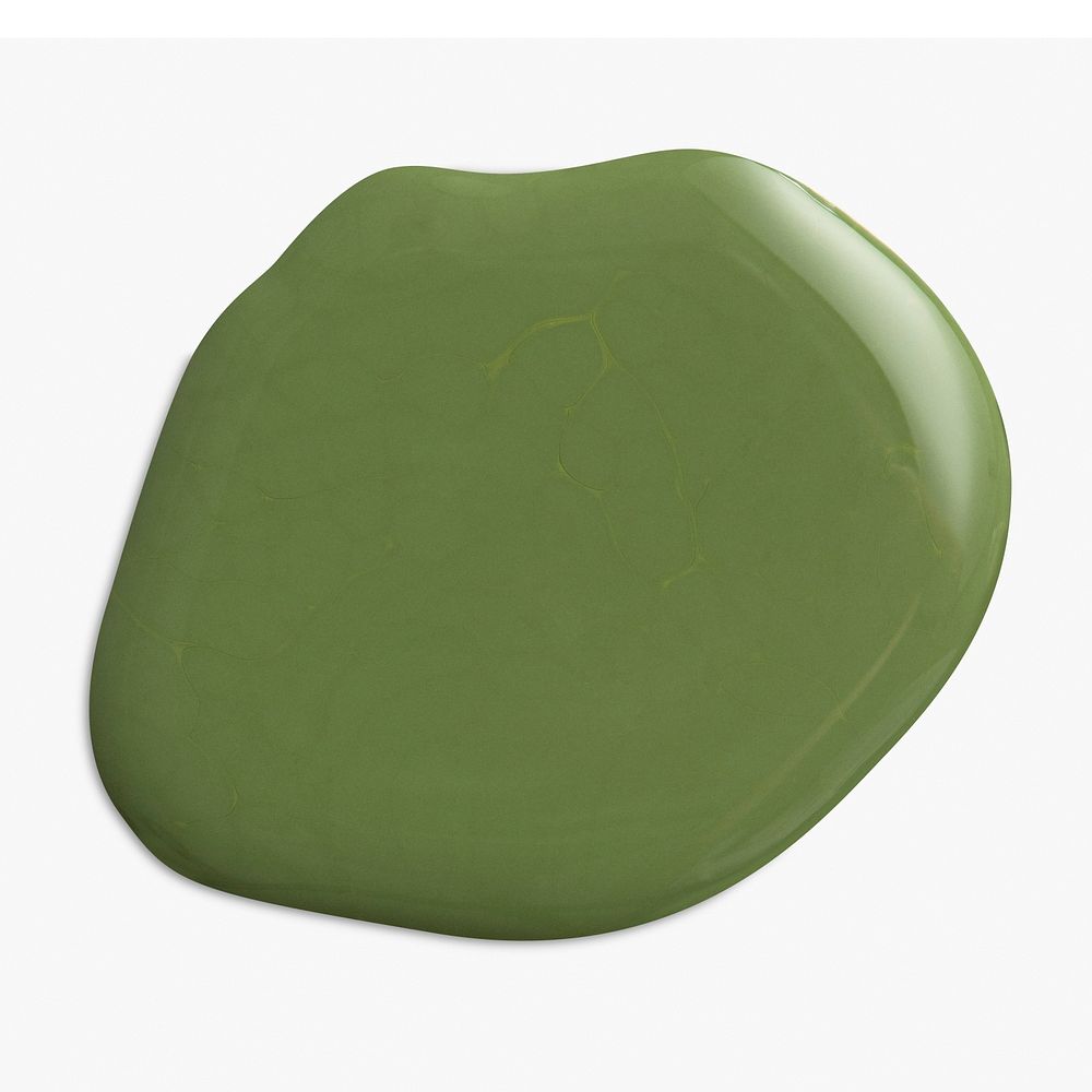 Green paint drop psd design element