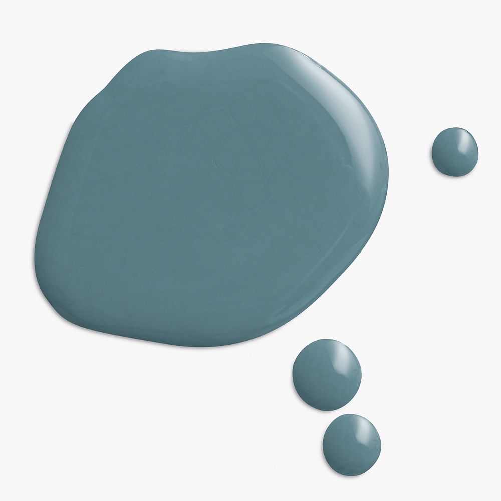 Blue paint drop psd design element