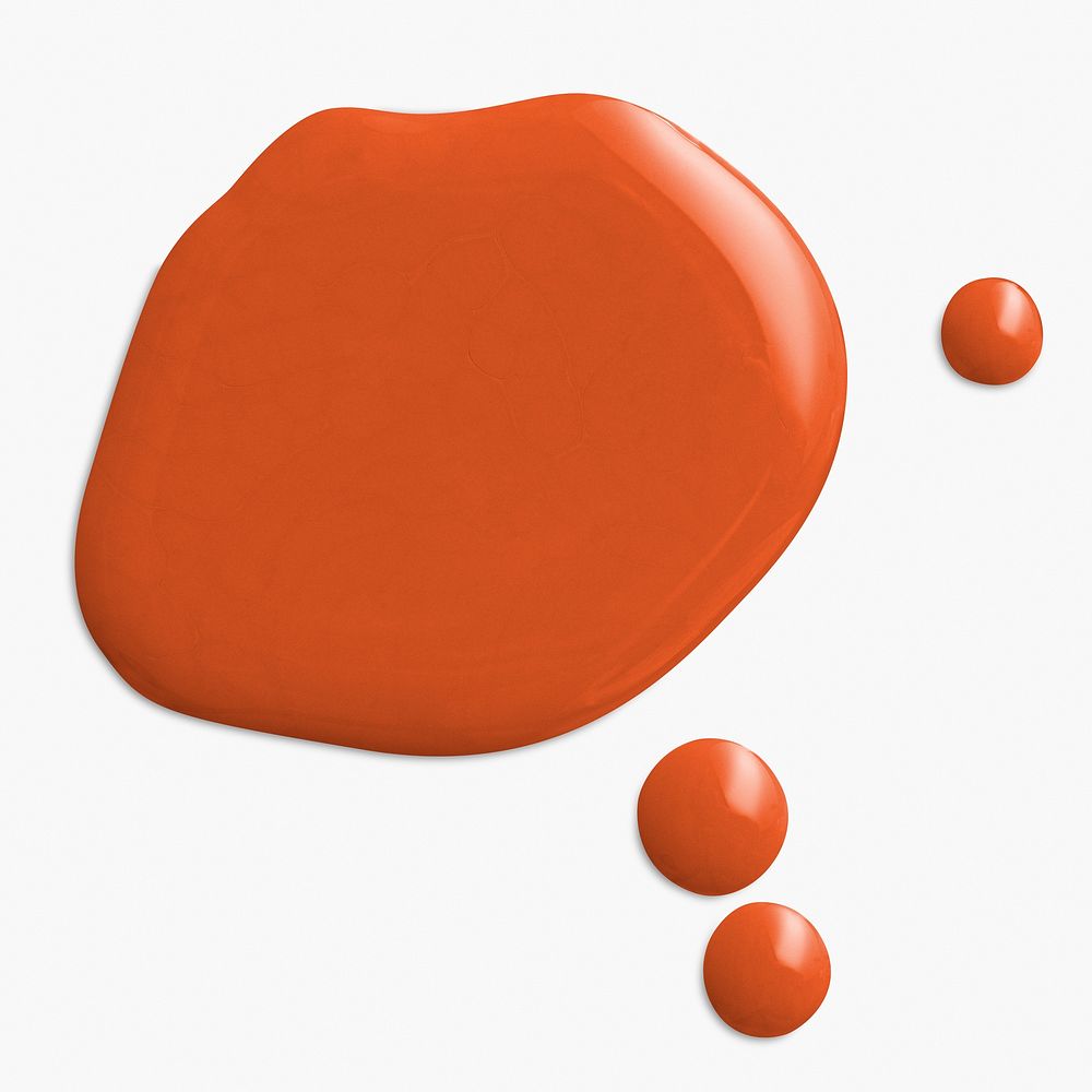 Acrylic paint drop orange