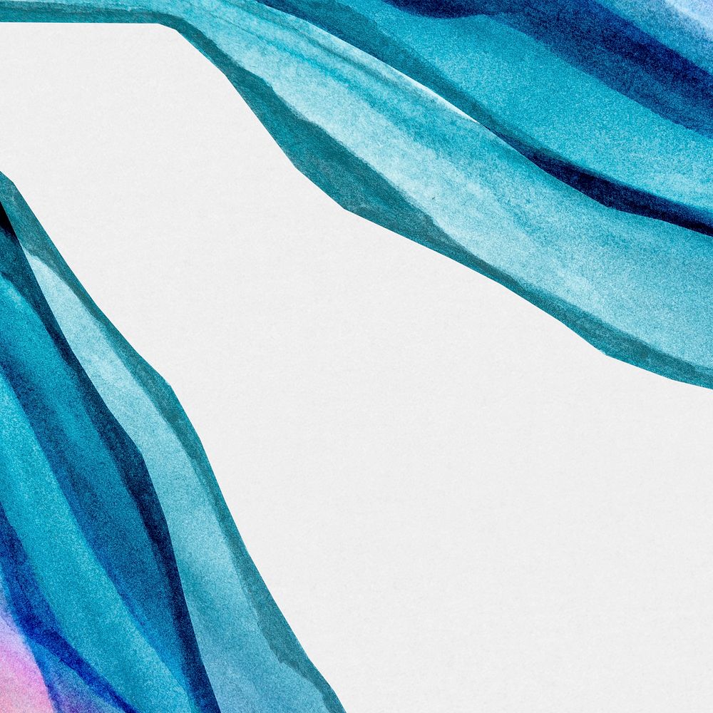 Blue border watercolor background abstract style