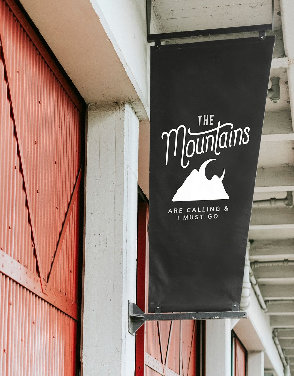 The mountains are calling and I must go poster mockup