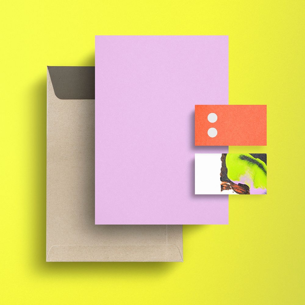 Corporate identity set, creative colorful branding