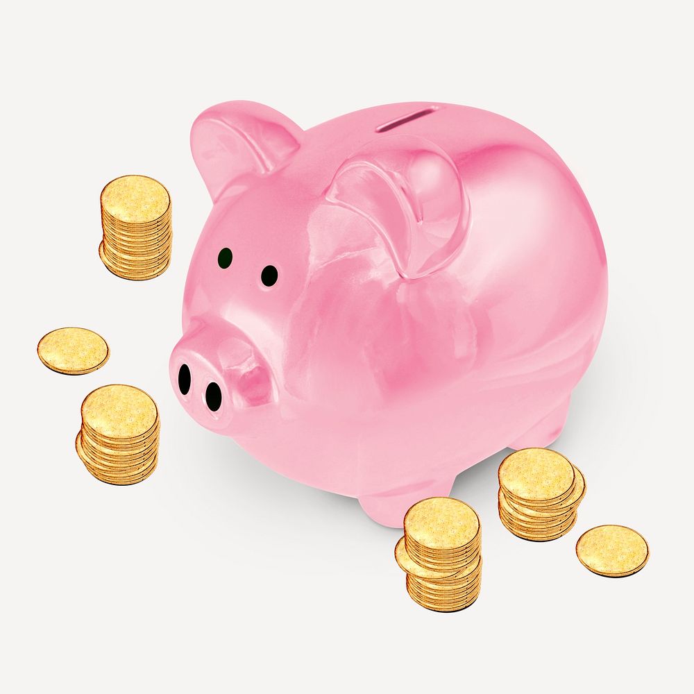 Piggy bank, finance isolated image on white background