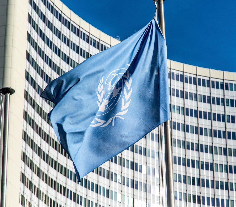 Free UN flag image, public domain CC0 photo.
