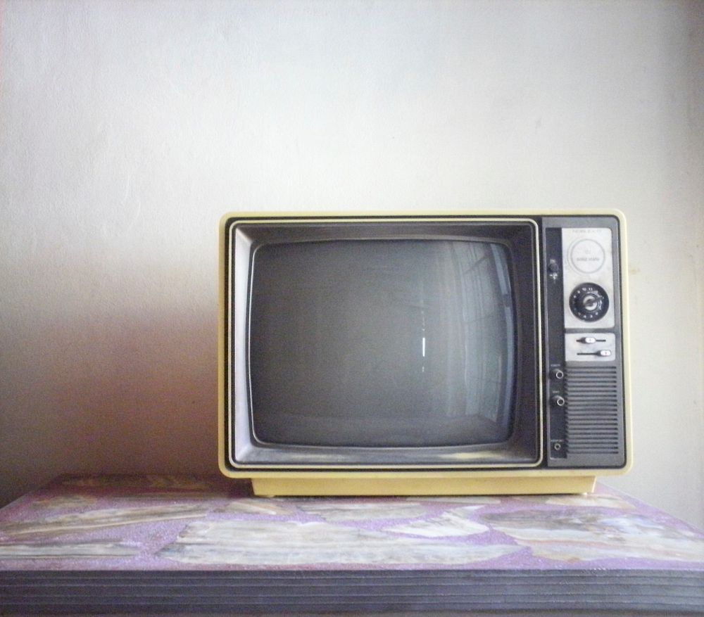 Vintage television, free public domain CC0 photo