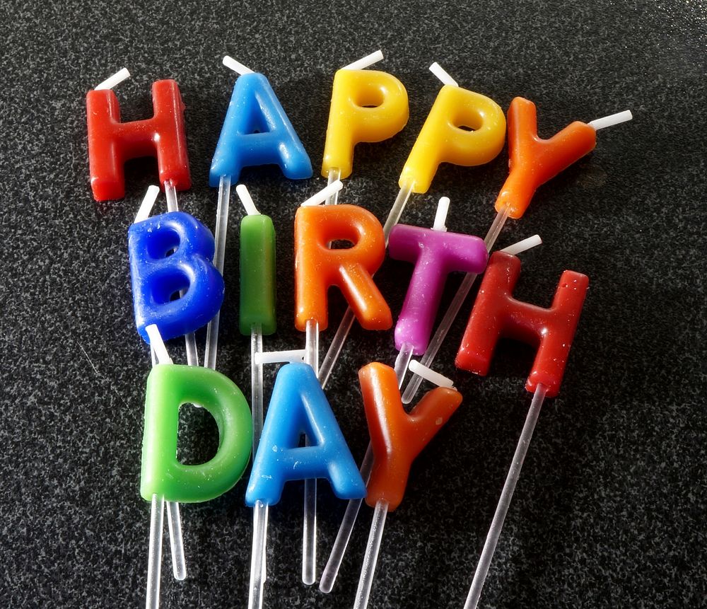 Free happy birthday candles image, public domain CC0 photo.