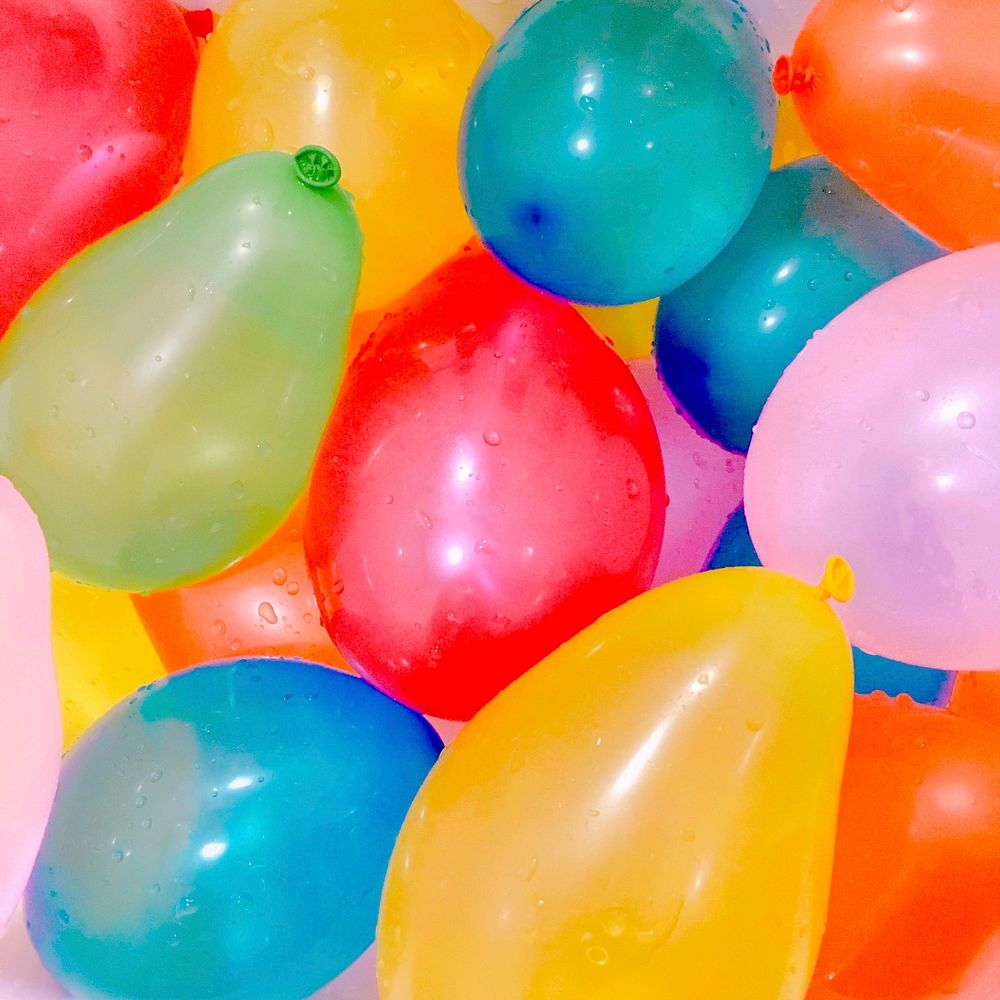 Free colorful latex balloon image, public domain decoration CC0 photo.