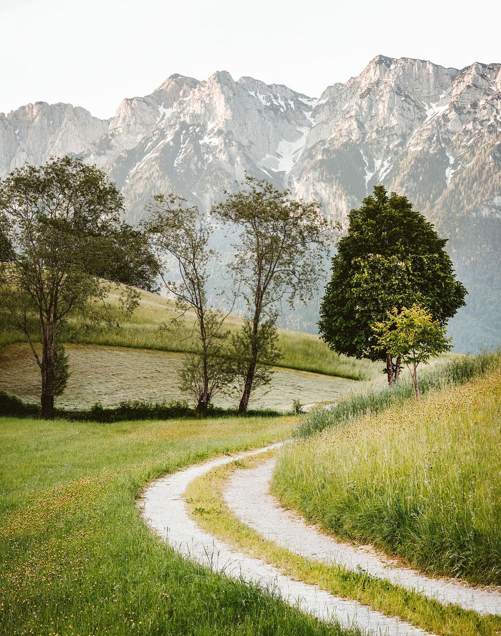 Free picturesque walk to the mountain image, public domain nature CC0 photo.