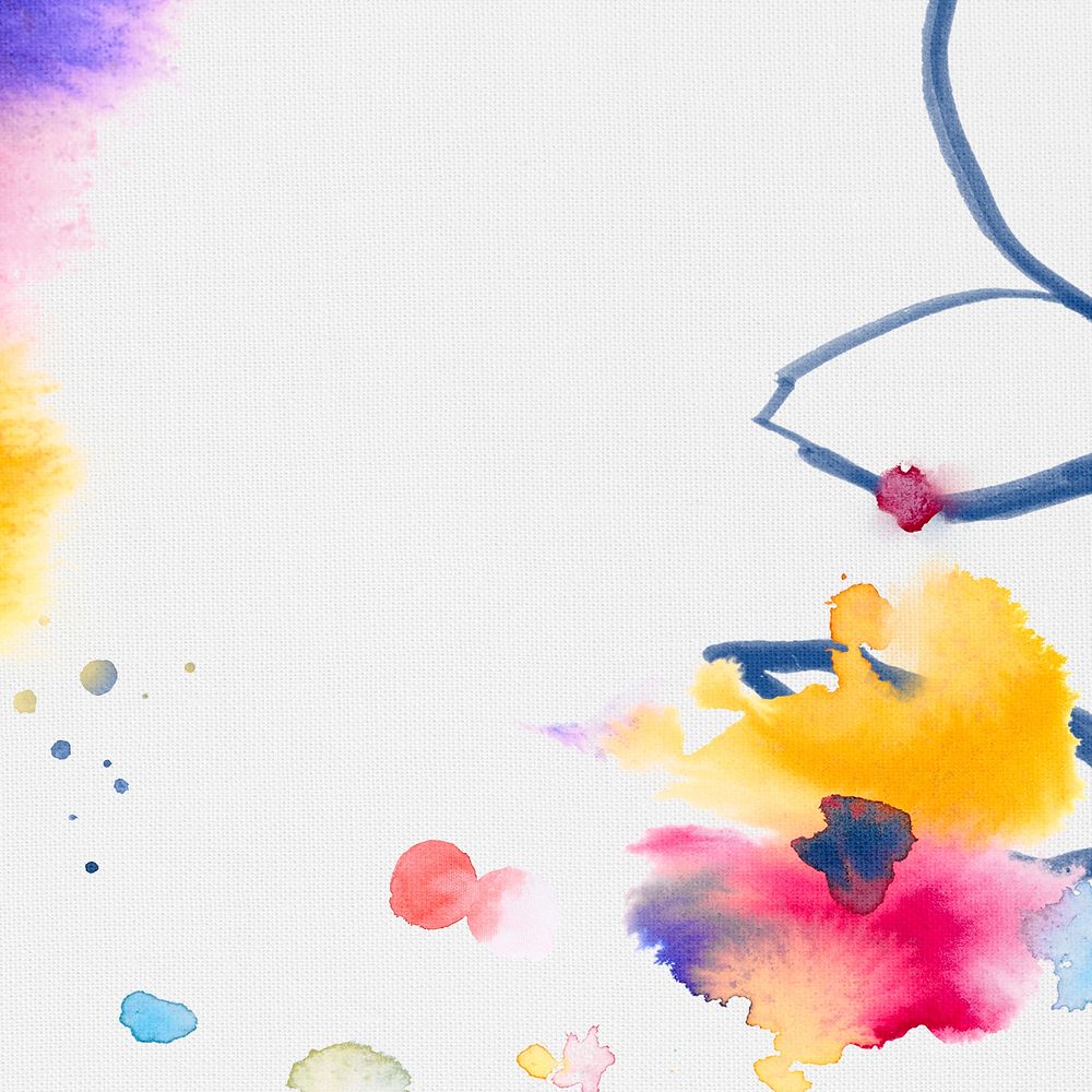 Abstract watercolor background psd creative flower