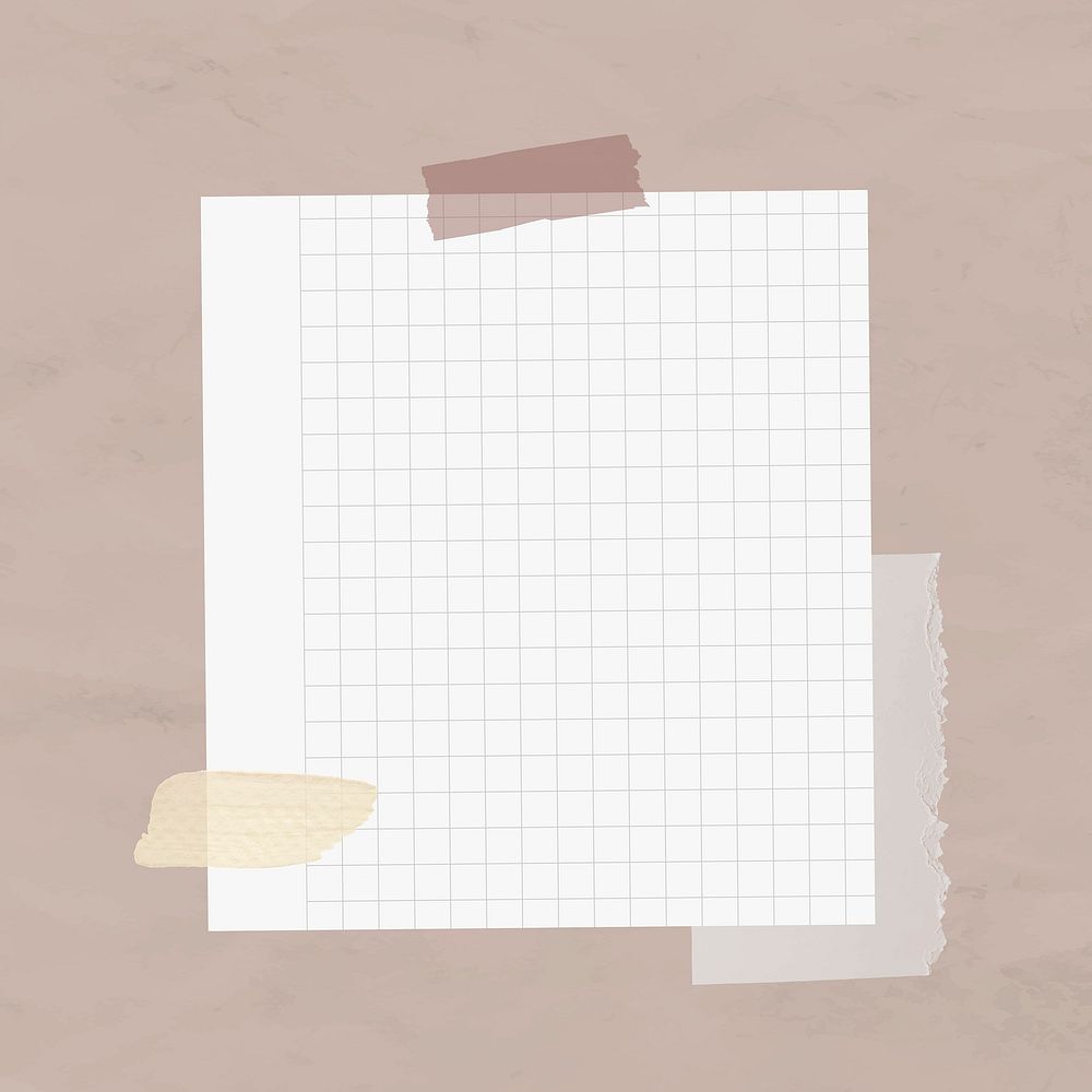 Digital note vector grid paper element