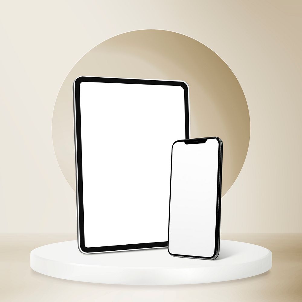 Blank phone screen, minimal design space