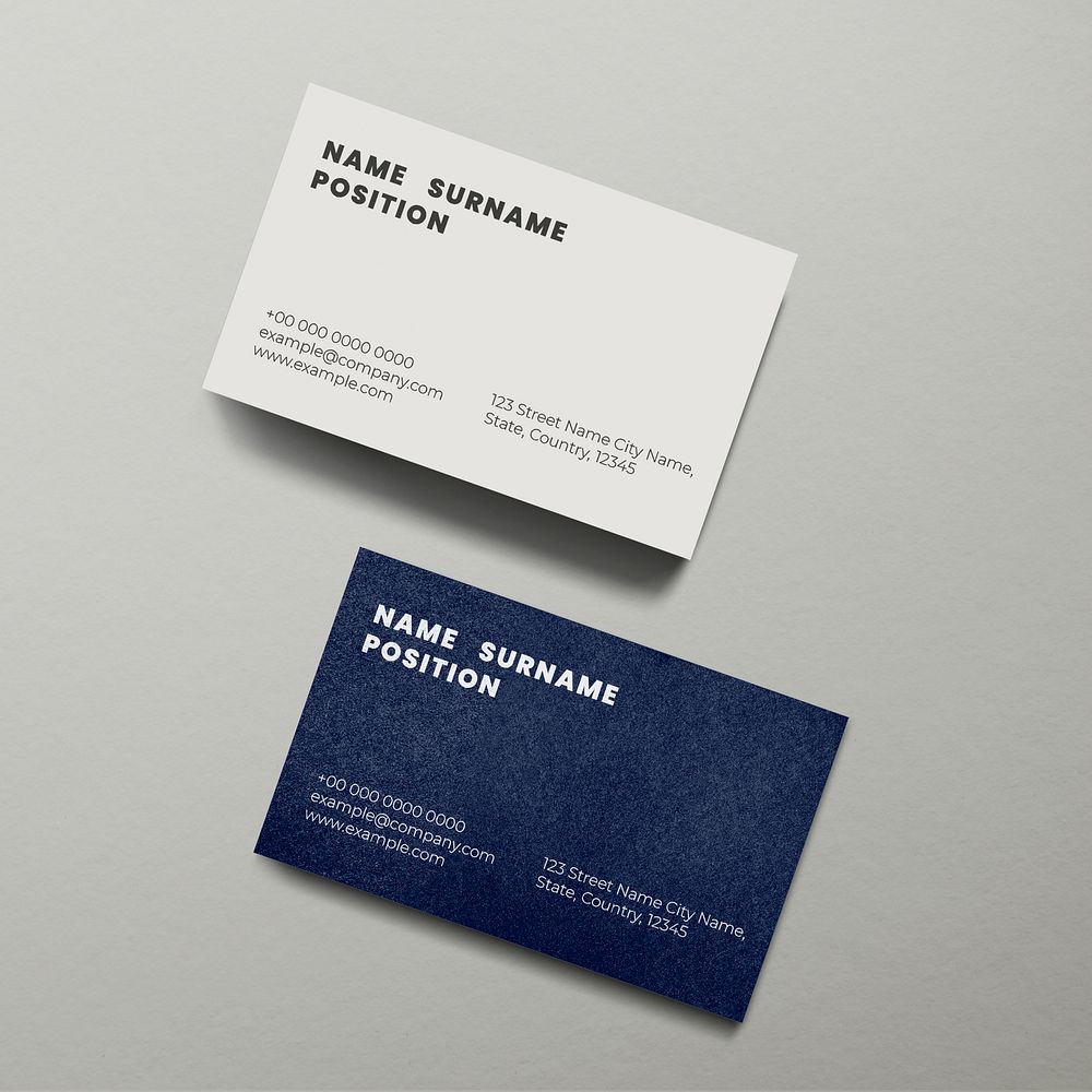Business card mockup, realistic modern design psd