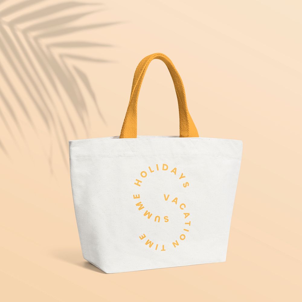 Canvas tote bag mockup psd, summer design 