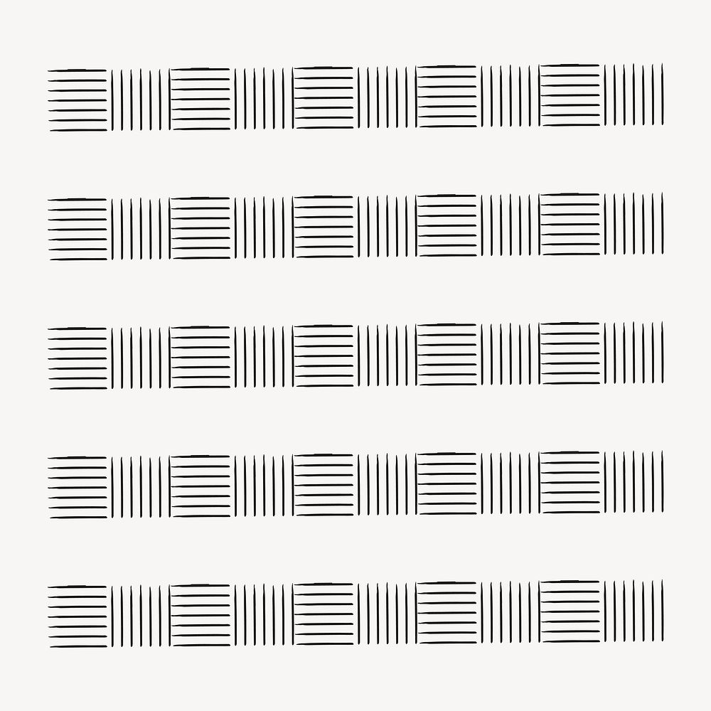 Ink pattern illustration brush vector seamless pattern set