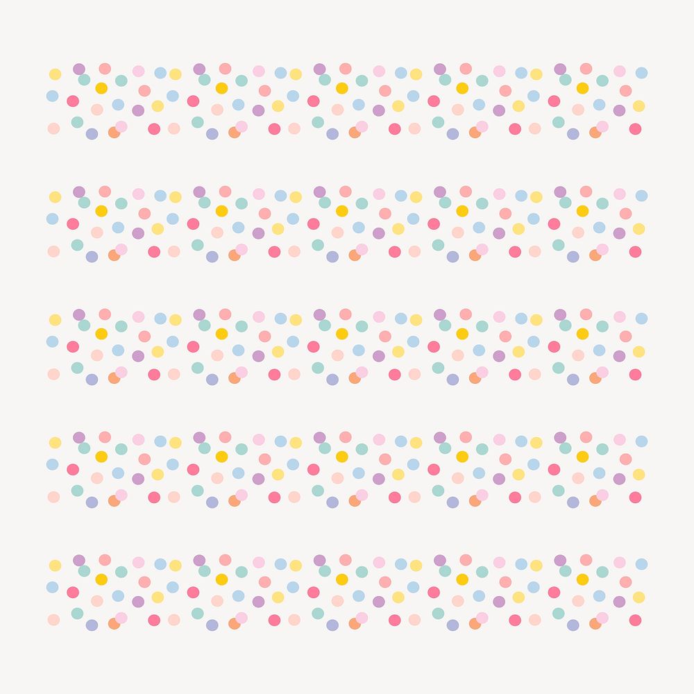 Polka dots brush illustrator vector seamless pattern set
