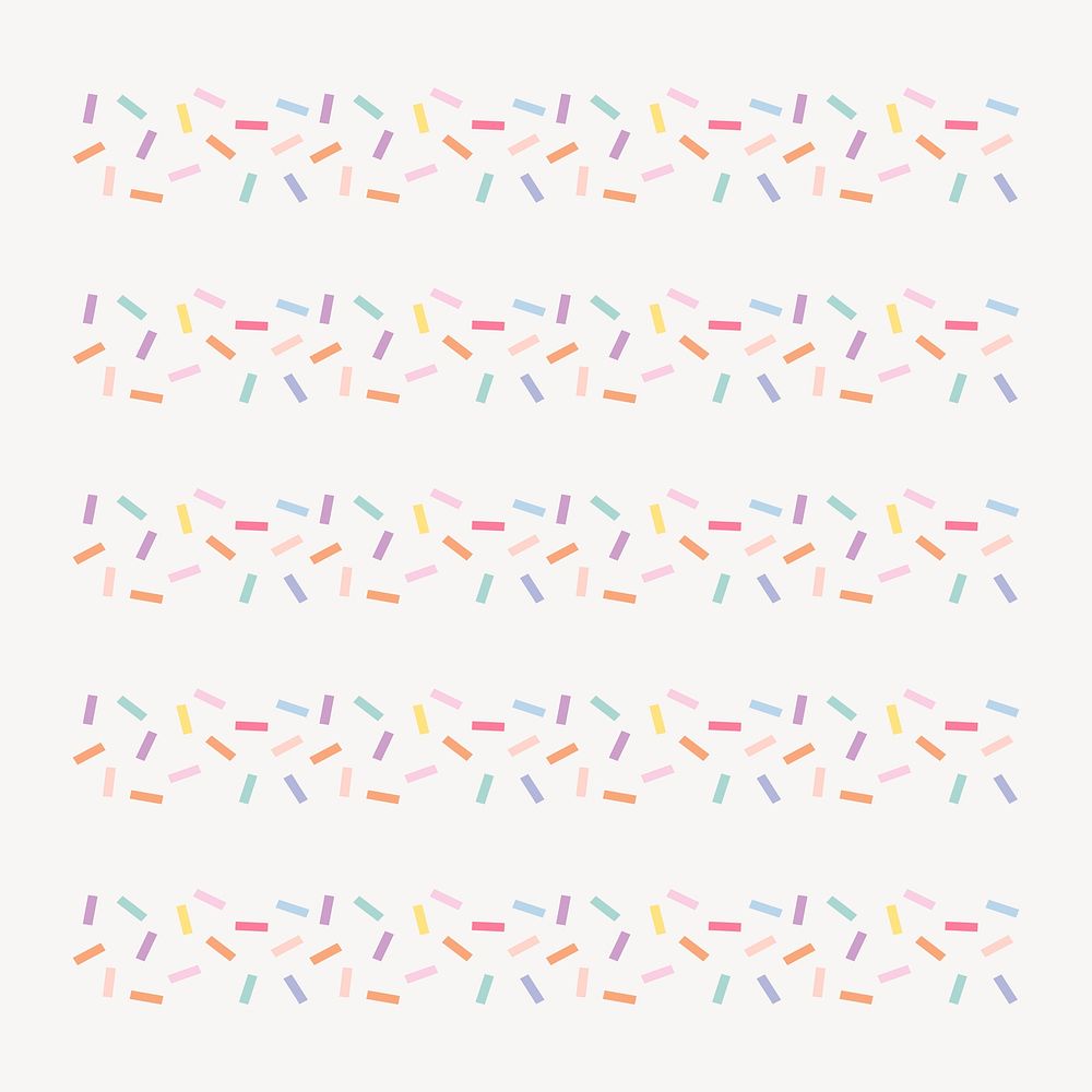 Seamless sprinkles illustration brush stroke vector set