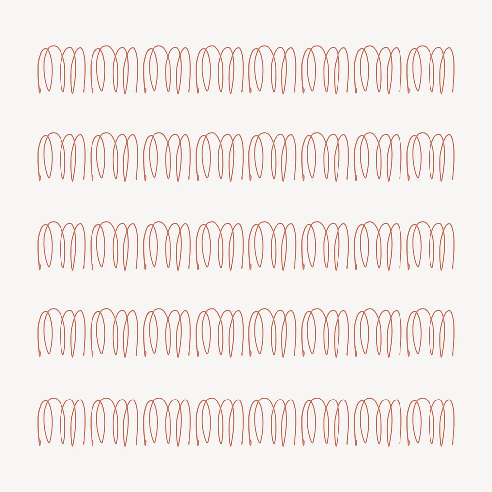 Curly line illustrator brush vector doodle seamless pattern brush set