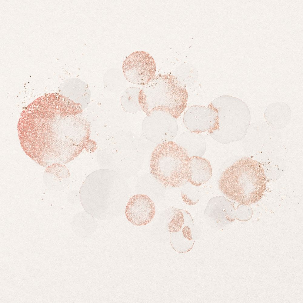 Pink watercolor glitter paint splatter psd, aesthetic graphic
