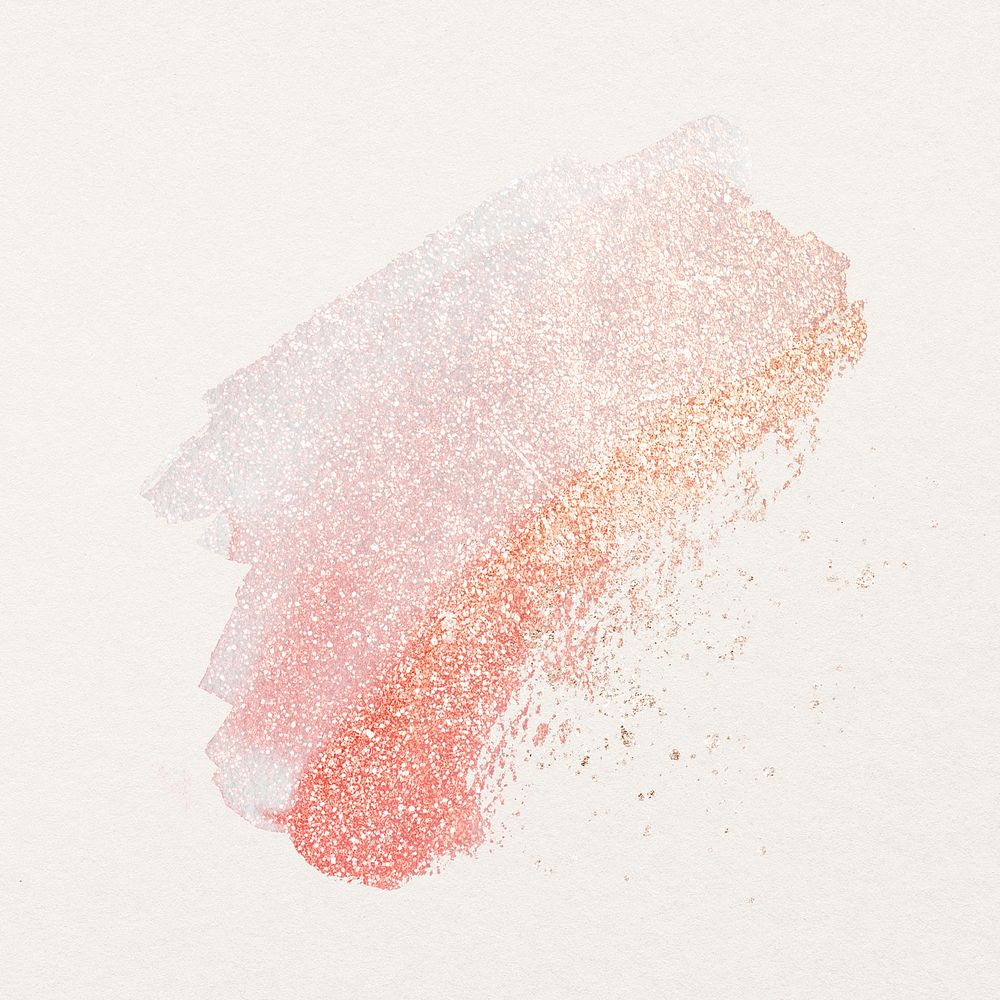 Pink watercolor glitter brush stroke psd aesthetic graphic