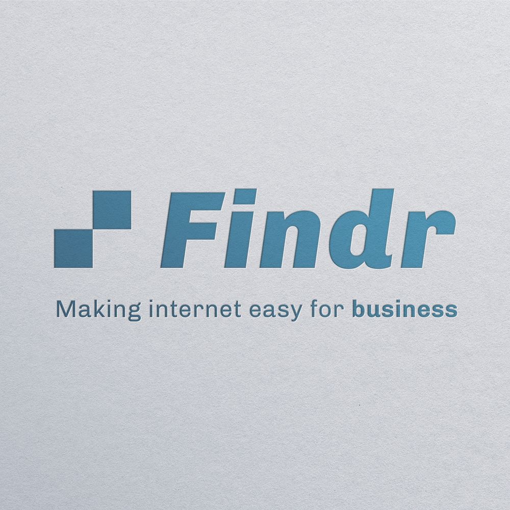 Modern business logo, letterpress effect for tech companies, high quality template psd