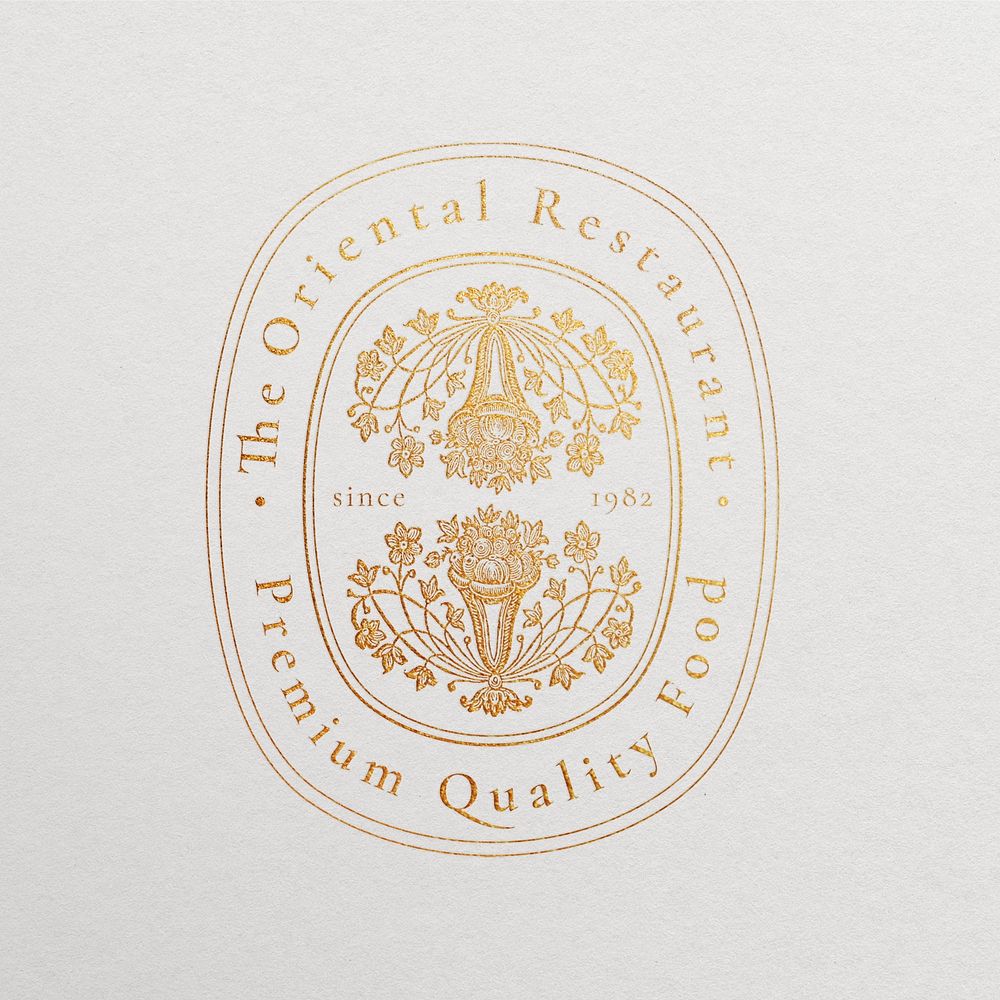 Gold logo effect, foil stamping, luxury business template design psd
