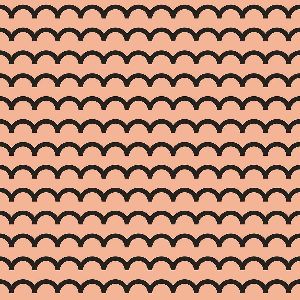 Wave line pattern background, orange seamless psd