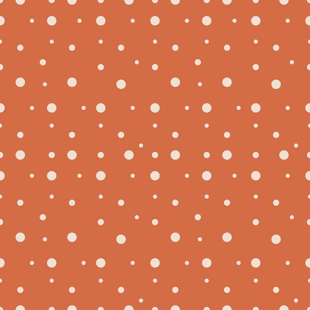 Aesthetic pattern background, orange polka dot psd