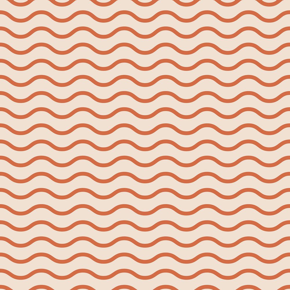 Abstract wave background, beige seamless line pattern psd