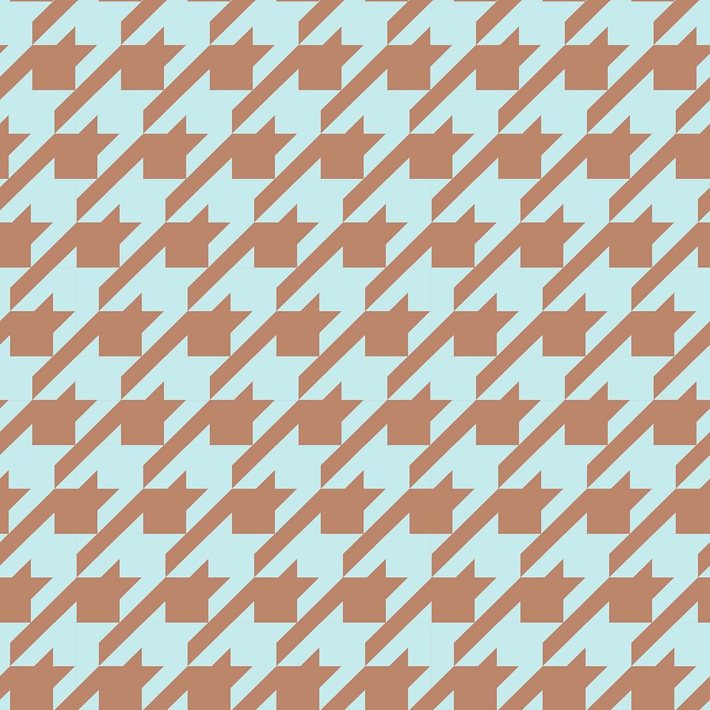 Blue fabric pattern background, brown geometric psd