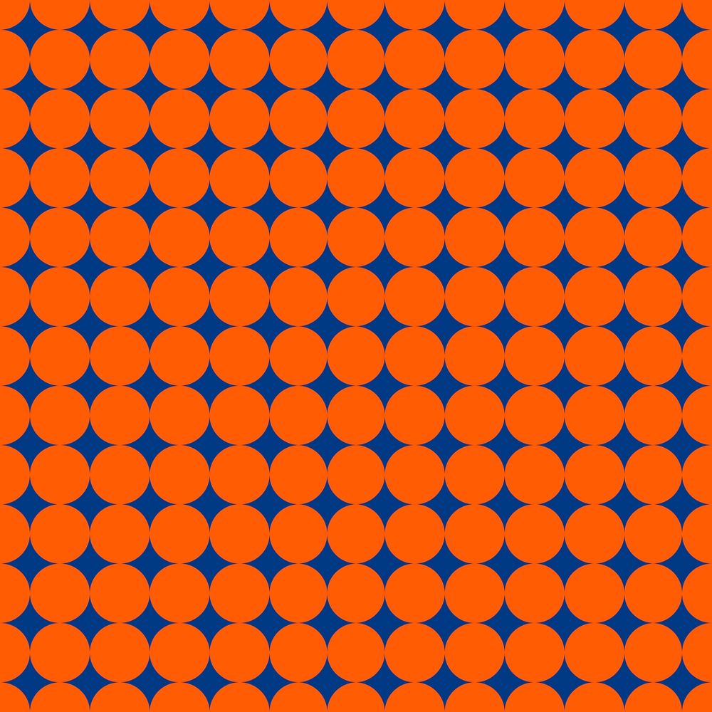 Orange circle pattern background, geometric seamless psd