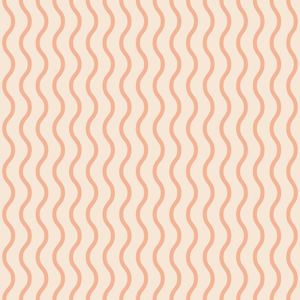Seamless wave pattern background, beige abstract lines psd