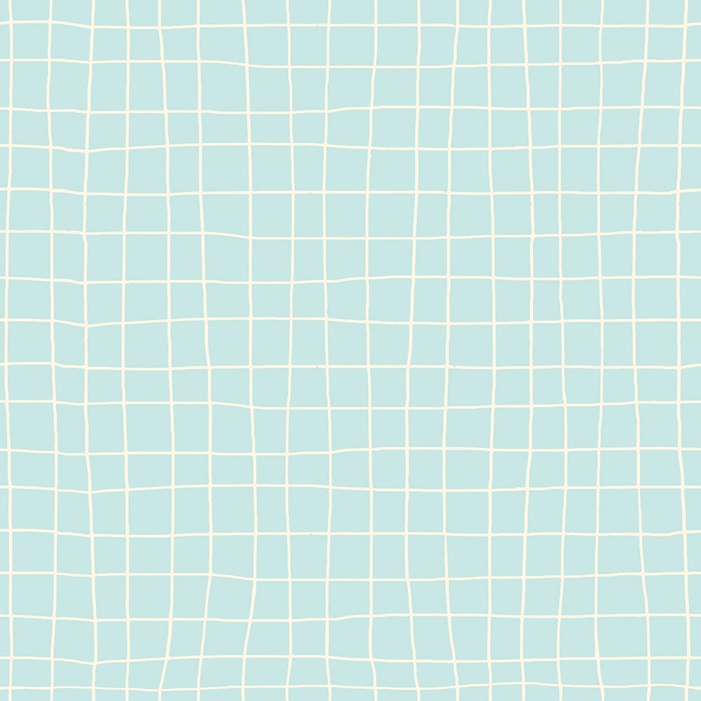 Aesthetic grid pattern background, seamless line in blue vector