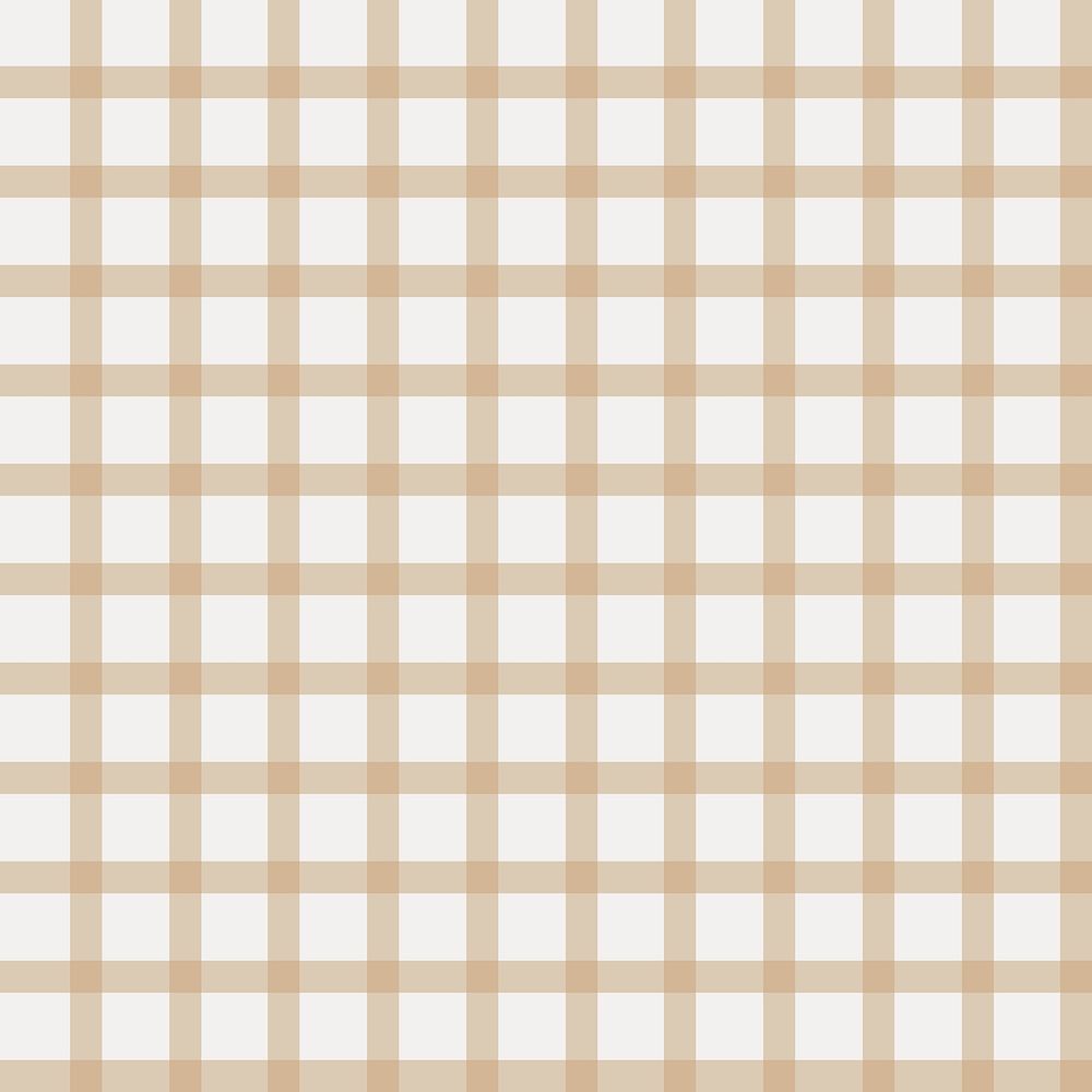 Brown plaid pattern background, aesthetic vector