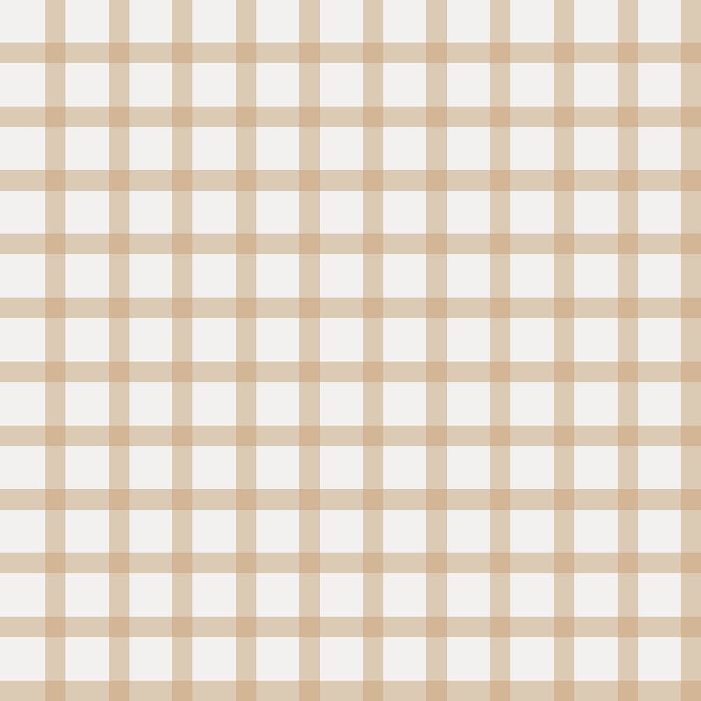 Brown plaid pattern background, aesthetic psd