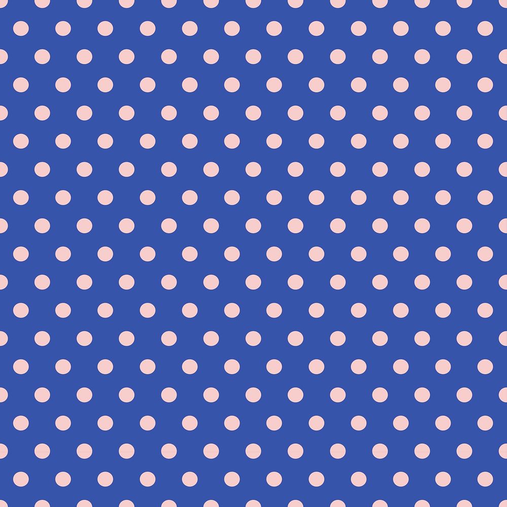 Blue polka dot background, seamless pattern psd