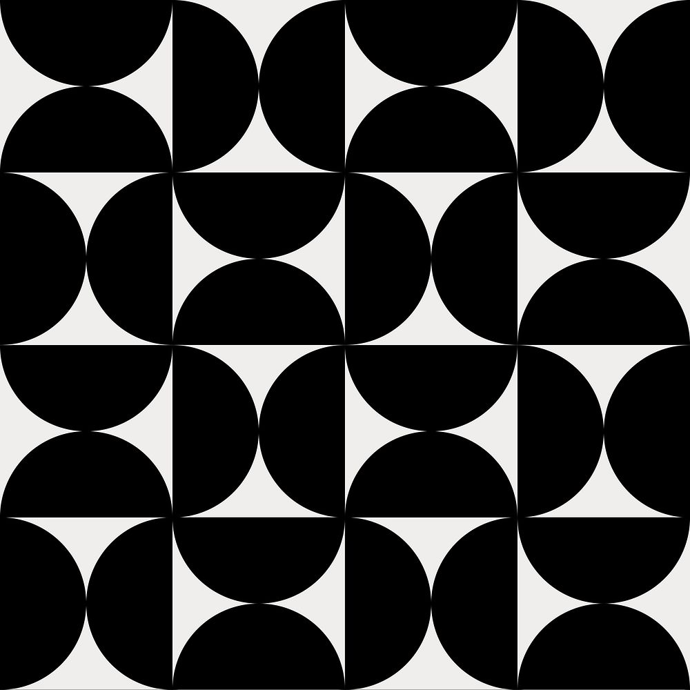 Retro bauhaus pattern background, black | Premium Vector - rawpixel