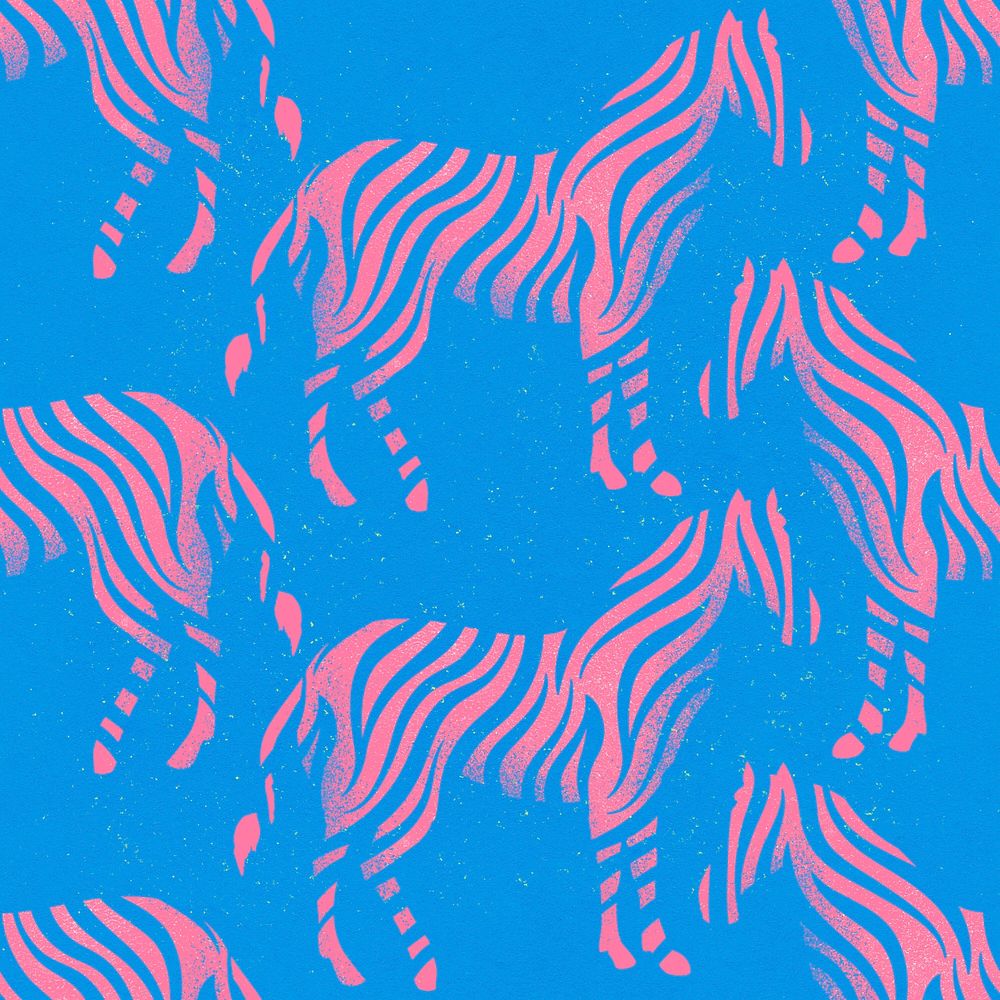 Zebra pattern background, pink kidcore animal design psd