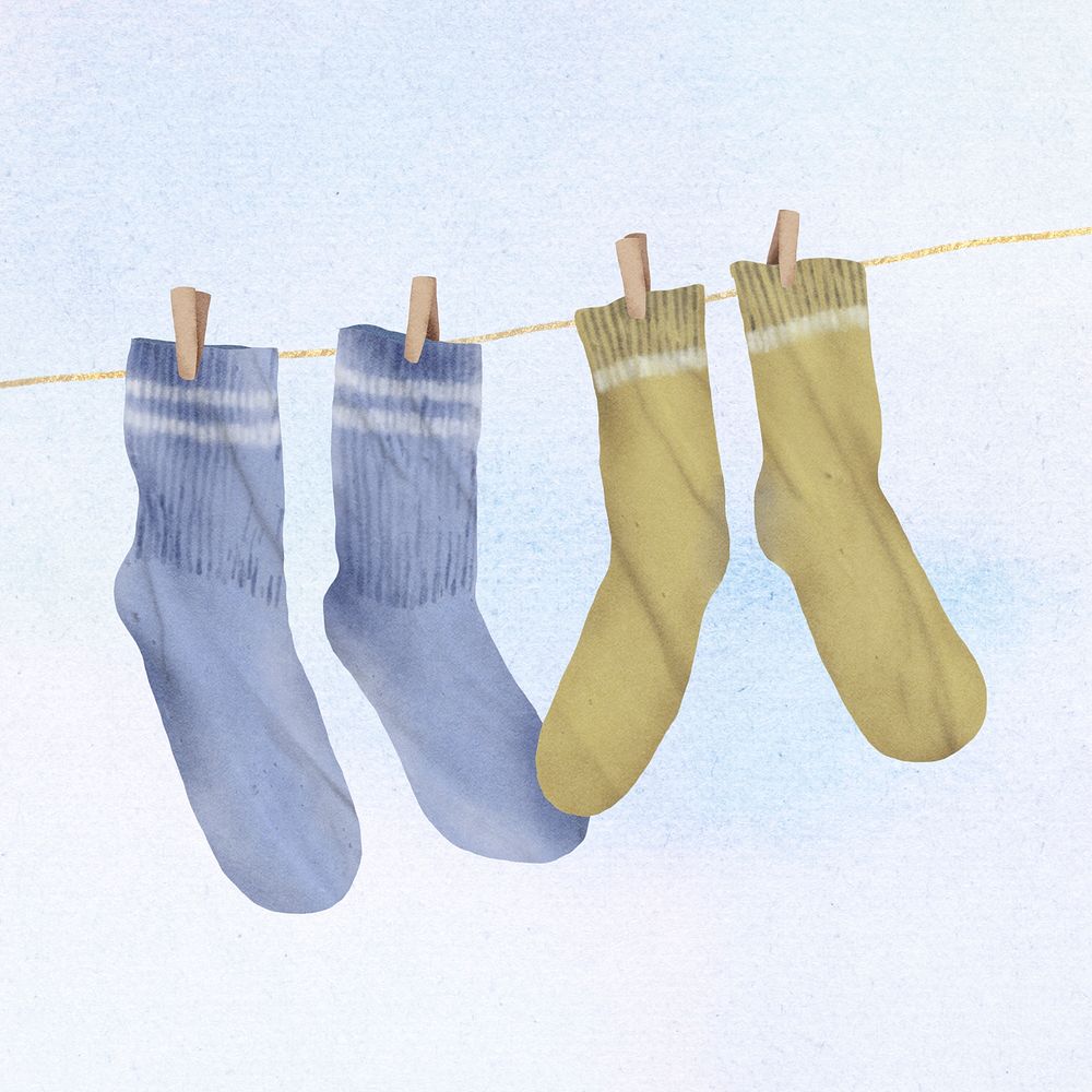Couple socks illustration, cute design