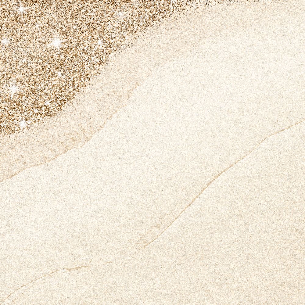 Abstract cream and background, gold glitter design psd