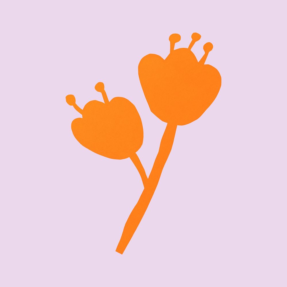 Cute flower, simple abstract botanical graphic design