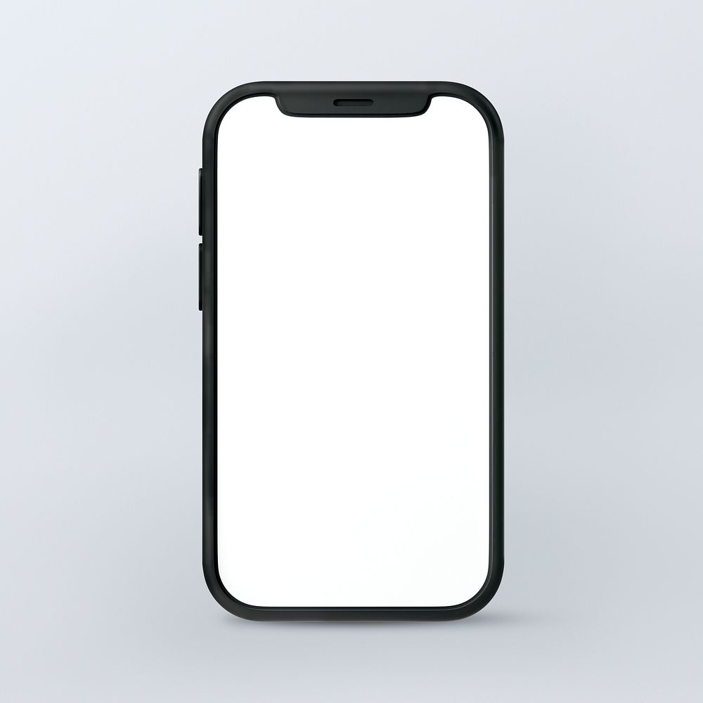 Smartphone screen mockup, 3D rendering design psd