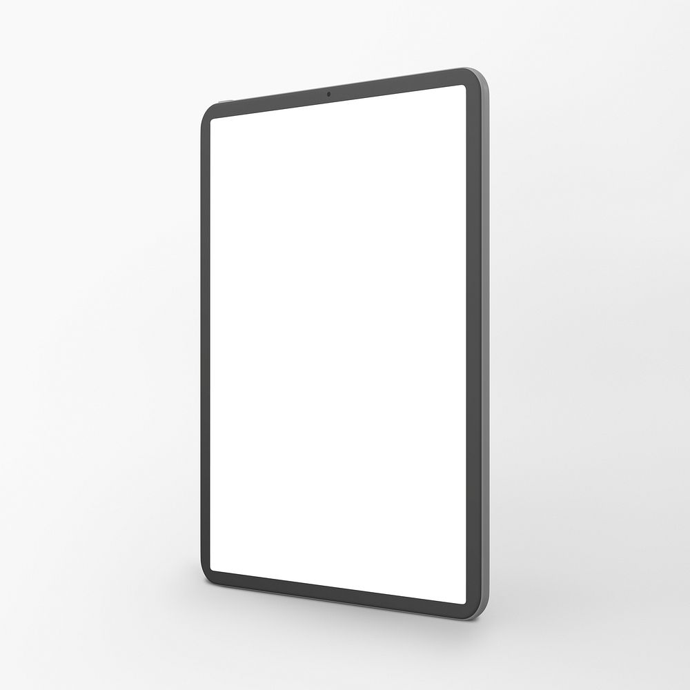 Tablet screen mockup, 3D digital device psd