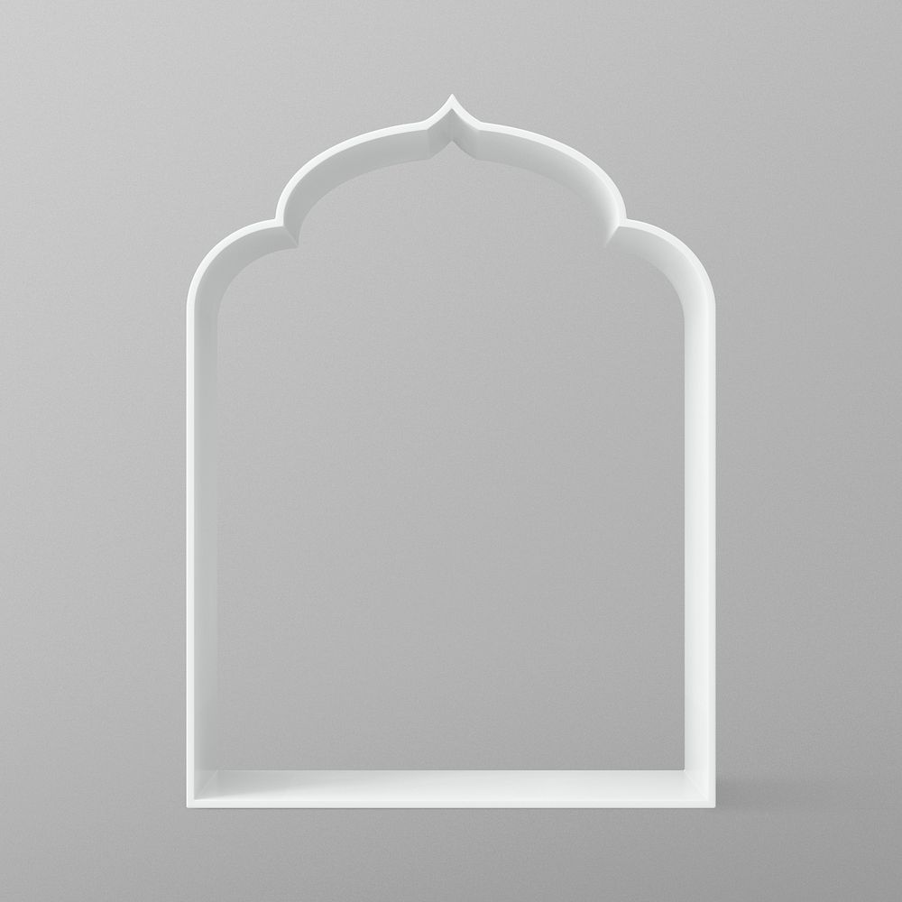 Islamic frame background, 3D graphic for Instagram post