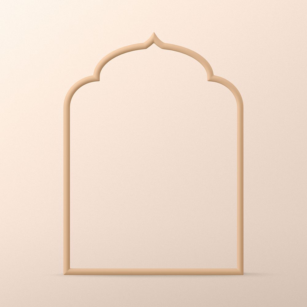 Silver arched frame, 3D Instagram post background psd