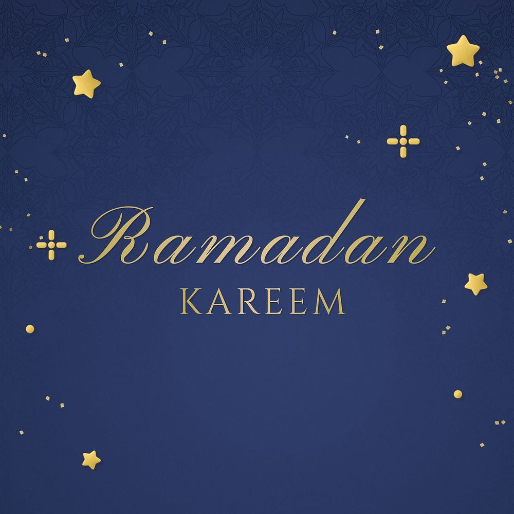 Ramadan Kareem Instagram post, Islamic traditional greeting