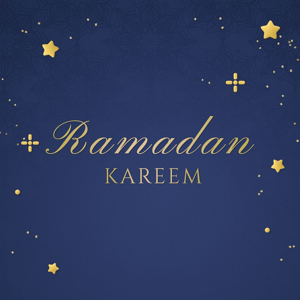 Ramadan Kareem Instagram post template, Islamic traditional greeting psd