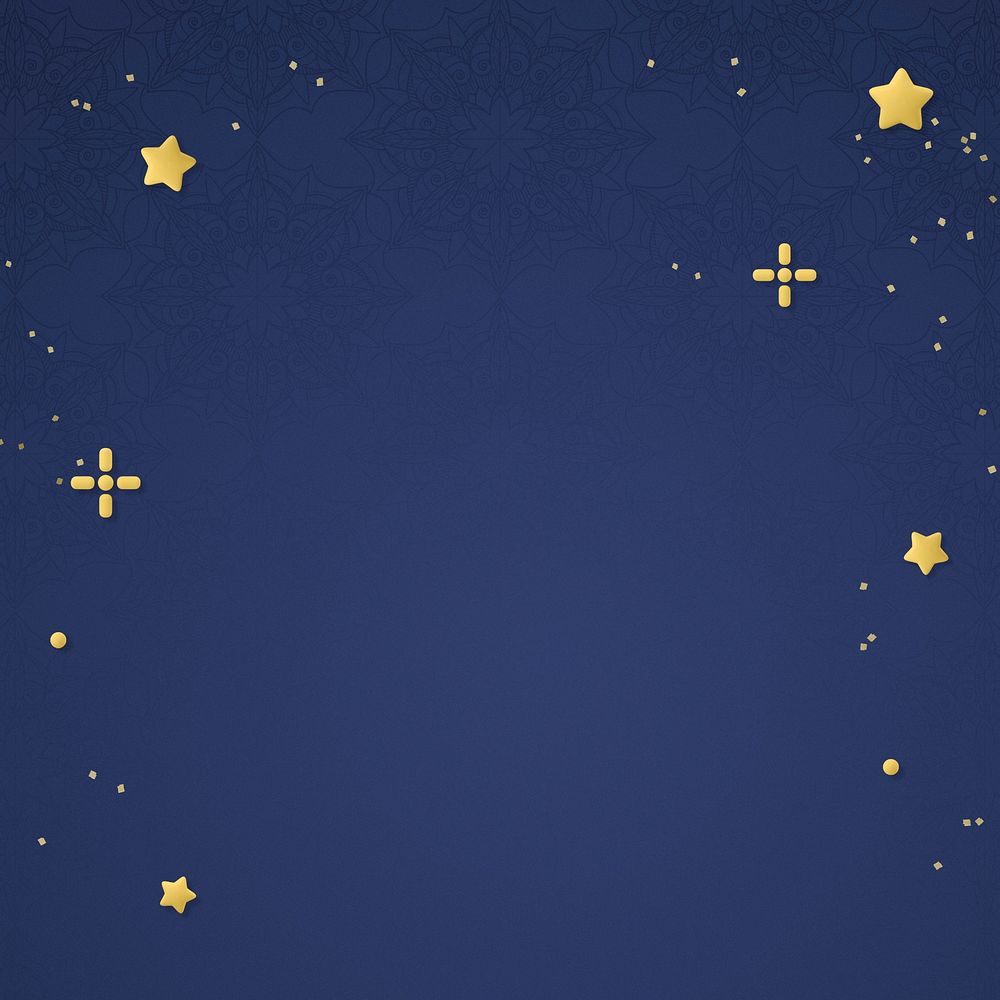 Blue 3D desktop background, starry sky design