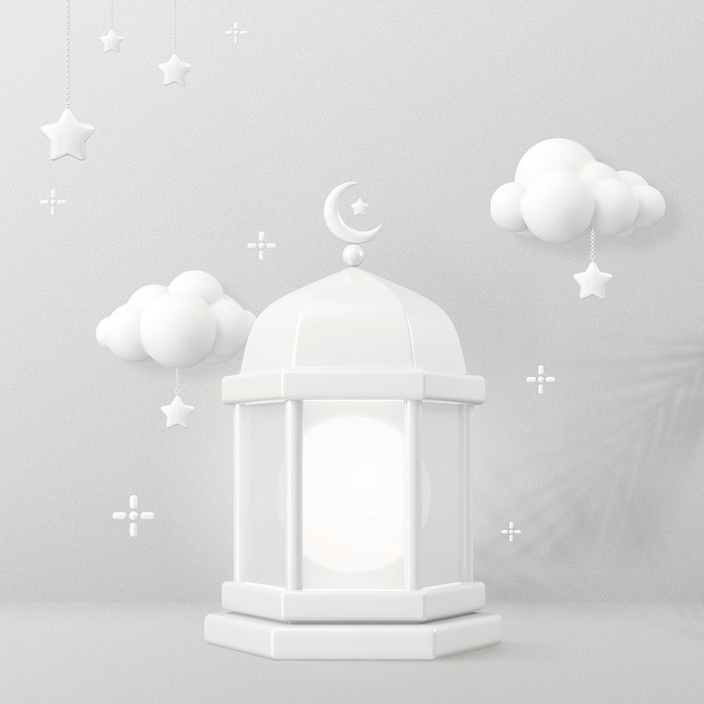 Ramadan 3D lantern background, Muslim religion design psd