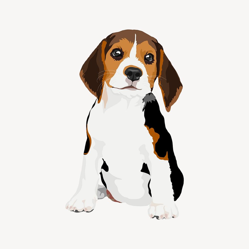 Beagle puppy illustration clipart | Free Photo Illustration - rawpixel