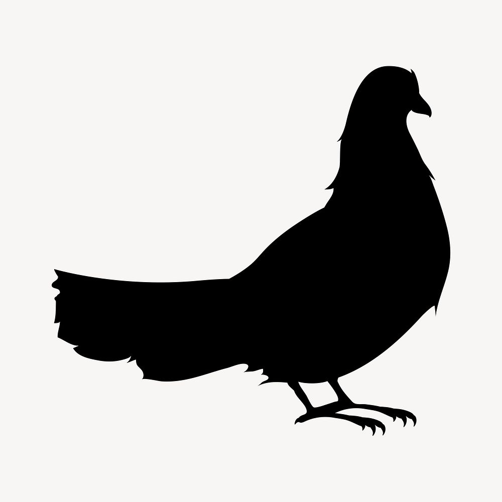 Bird silhouette illustration, animal clipart